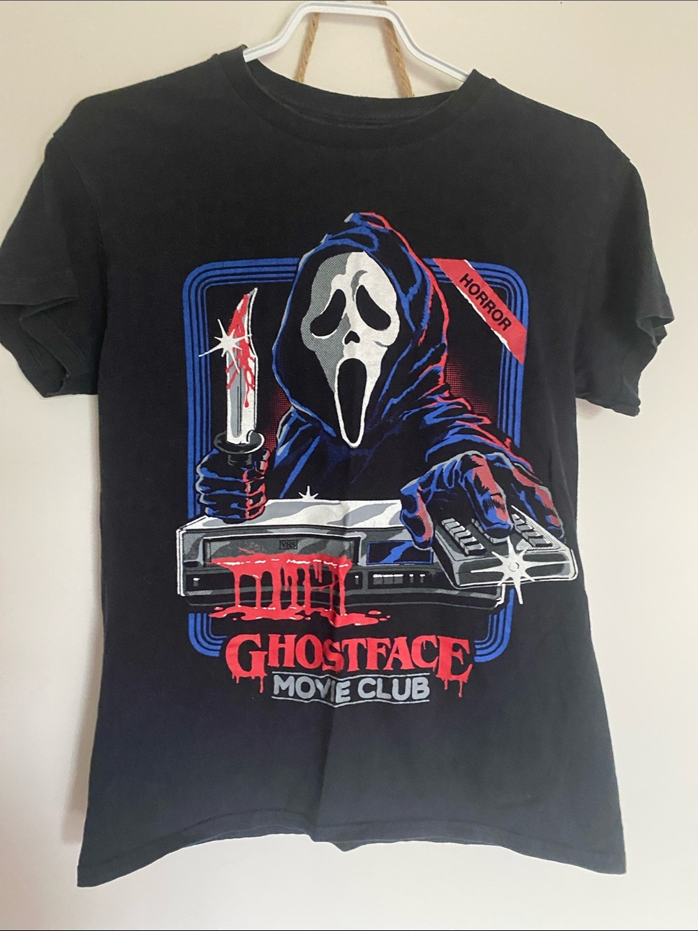 Ghostface Movie Club Graphic Tee Scream Movie Ladies Clothes